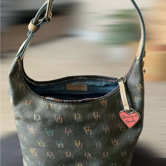 Dooney and Bourke Vintage Rainbow Zipper Y2K Hobo Bag - Picture 1 of 16